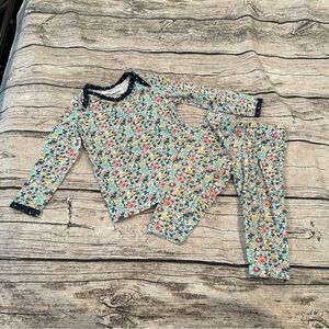 Petit Peony Matching Long Sleeved Tee & Pants in Floral Print Size 6-12 Months